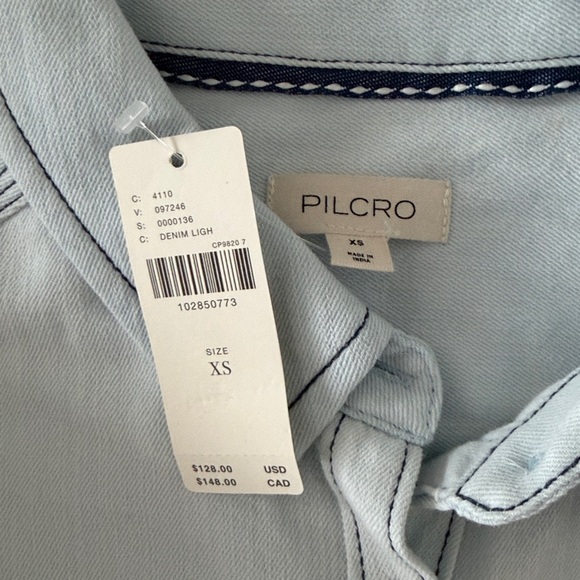 Pilcro Light Blue Shirt with Mountain Patch - Picture 4 of 4